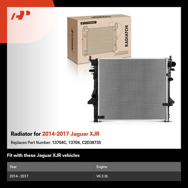 Radiator for 2014-2017 Jaguar XJR