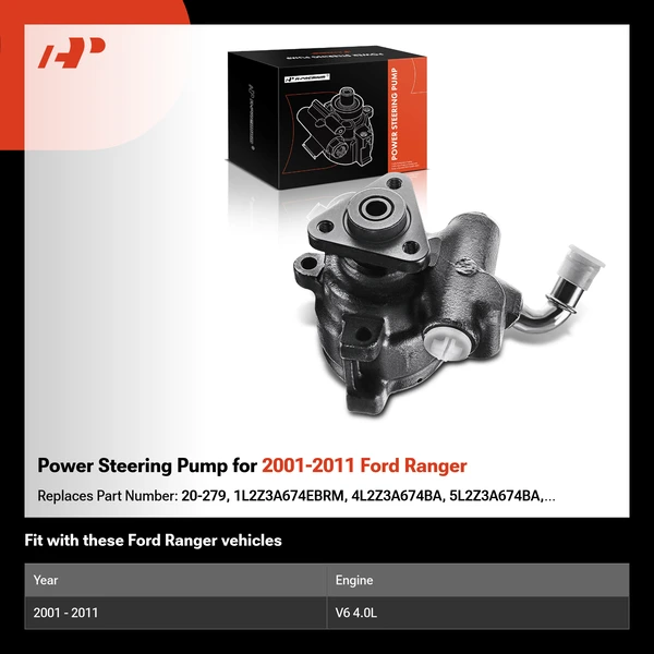 Power Steering Pump for 2001-2011 Ford Ranger
