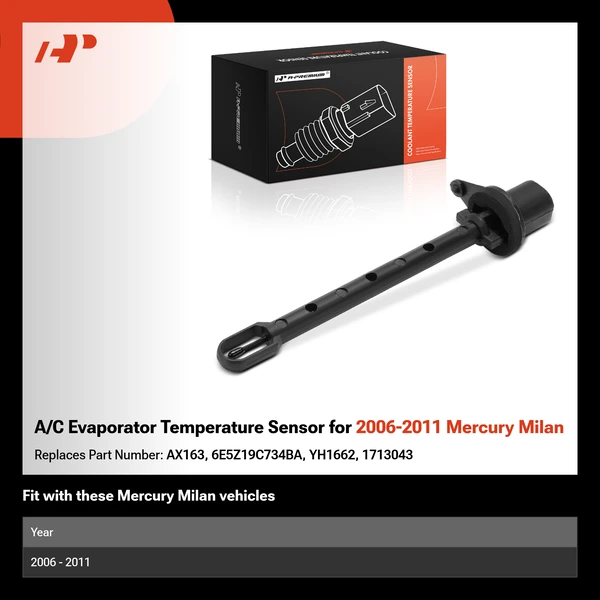 A/C Evaporator Temperature Sensor for 2006-2011 Mercury Milan