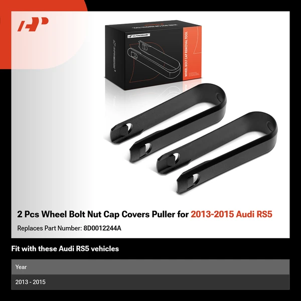 2 Pcs Wheel Bolt Nut Cap Covers Puller for 2013-2015 Audi RS5