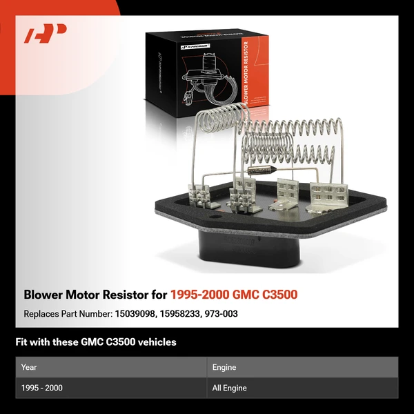 Blower Motor Resistor for 1995-2000 GMC C3500