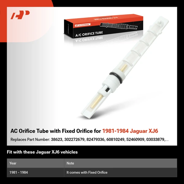 AC Orifice Tube with Fixed Orifice for 1981-1984 Jaguar XJ6