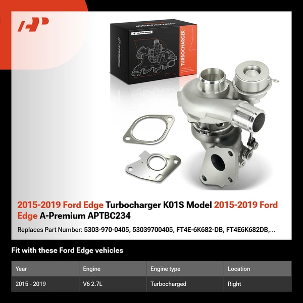 2015-2019 Ford Edge Turbocharger K01S Model 2015-2019 Ford Edge A-Premium APTBC234