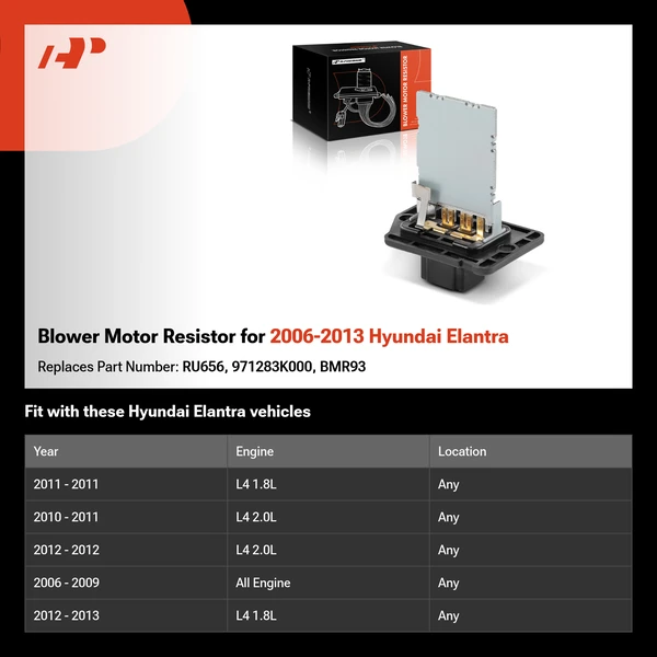 Blower Motor Resistor for 2006-2013 Hyundai Elantra