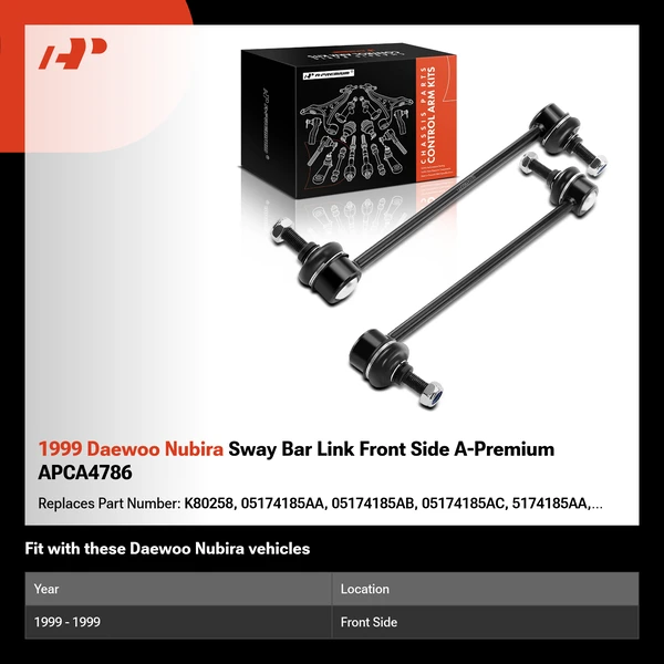 1999 Daewoo Nubira Sway Bar Link Front Side A-Premium APCA4786