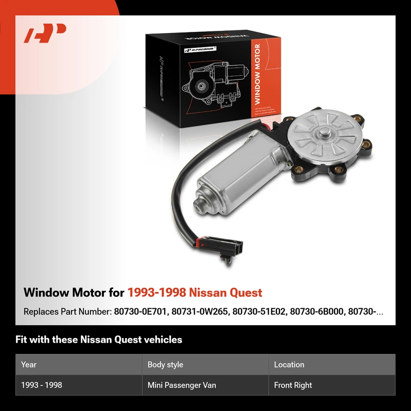 Window Motor for 1993-1998 Nissan Quest