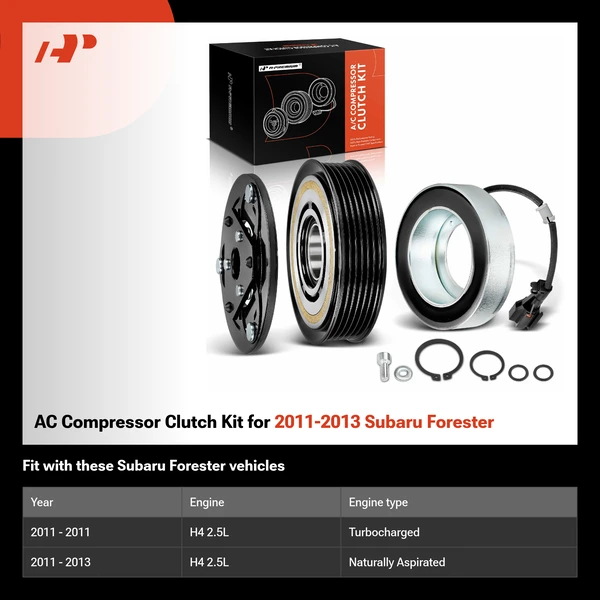 AC Compressor Clutch Kit for 2011-2013 Subaru Forester