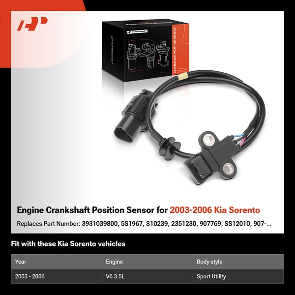 Engine Crankshaft Position Sensor for 2003-2006 Kia Sorento