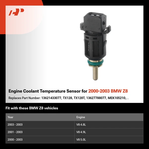 Engine Coolant Temperature Sensor for 2000-2003 BMW Z8