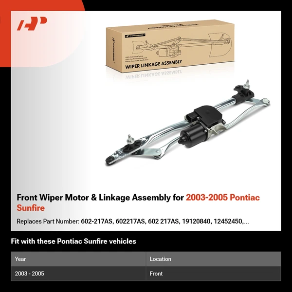 Front Wiper Motor & Linkage Assembly for 2003-2005 Pontiac Sunfire