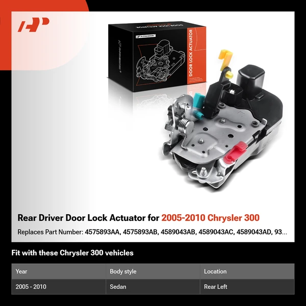 Rear Driver Door Lock Actuator for 2005-2010 Chrysler 300