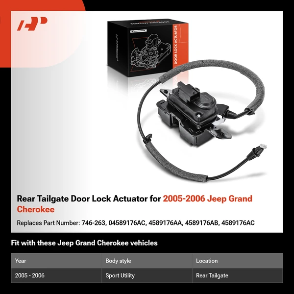 Rear Tailgate Door Lock Actuator for 2005-2006 Jeep Grand Cherokee