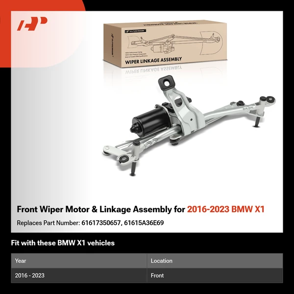 Front Wiper Motor & Linkage Assembly for 2016-2023 BMW X1
