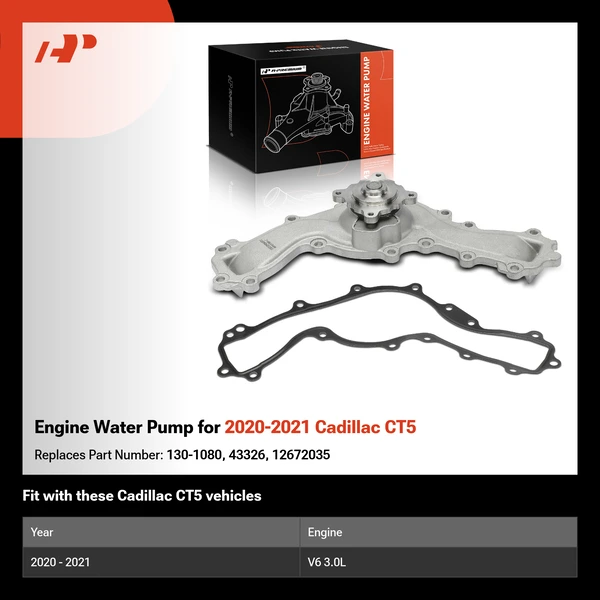 Engine Water Pump for 2020-2021 Cadillac CT5