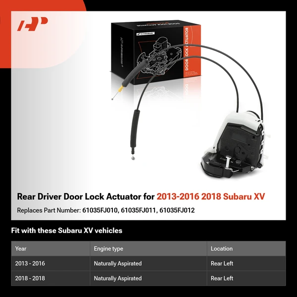 Rear Driver Door Lock Actuator for 2013-2016 2018 Subaru XV