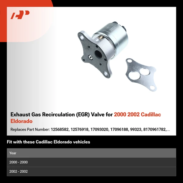 Exhaust Gas Recirculation (EGR) Valve for 2000 2002 Cadillac Eldorado