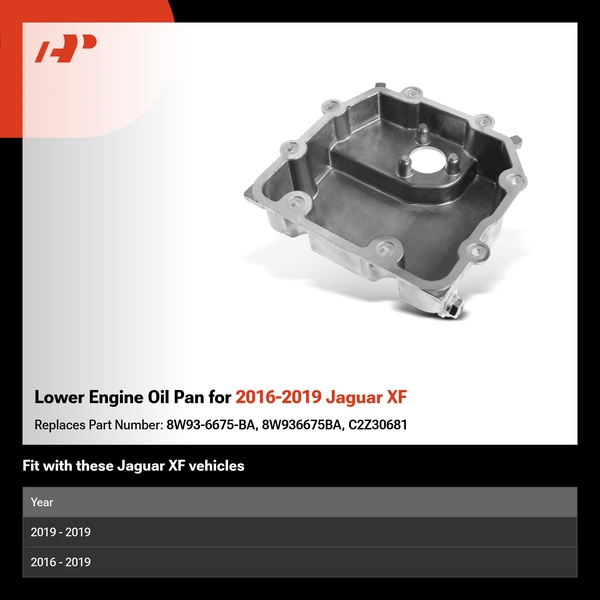 Lower Engine Oil Pan for 2016-2019 Jaguar XF