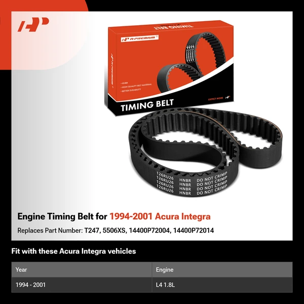 Engine Timing Belt for 1994-2001 Acura Integra