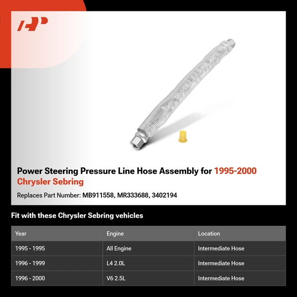 Power Steering Pressure Line Hose Assembly for 1995-2000 Chrysler Sebring