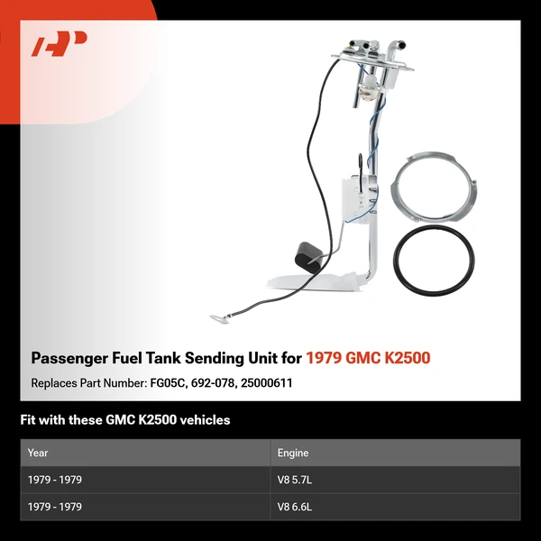 Passenger Fuel Tank Sending Unit for 1979 GMC K2500