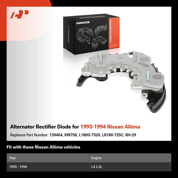 Alternator Rectifier Diode for 1993-1994 Nissan Altima