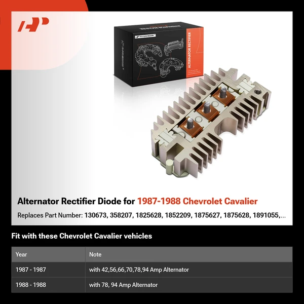 Alternator Rectifier Diode for 1987-1988 Chevrolet Cavalier