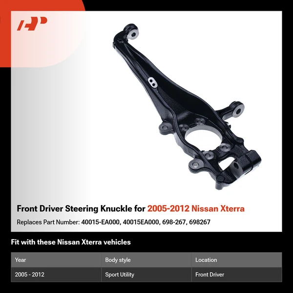 Front Driver Steering Knuckle for 2005-2012 Nissan Xterra