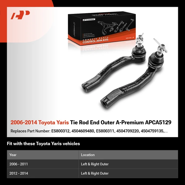 2006-2014 Toyota Yaris Tie Rod End Outer A-Premium APCA5129