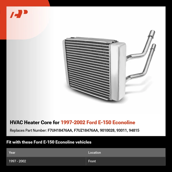 HVAC Heater Core for 1997-2002 Ford E-150 Econoline