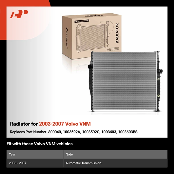 Radiator for 2003-2007 Volvo VNM