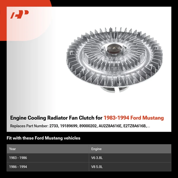 Engine Cooling Radiator Fan Clutch for 1983-1994 Ford Mustang