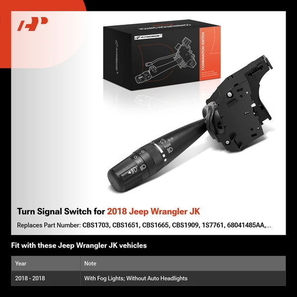 Turn Signal Switch for 2018 Jeep Wrangler JK