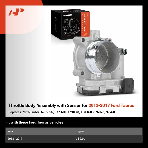 Throttle Body Assembly with Sensor for 2013-2017 Ford Taurus