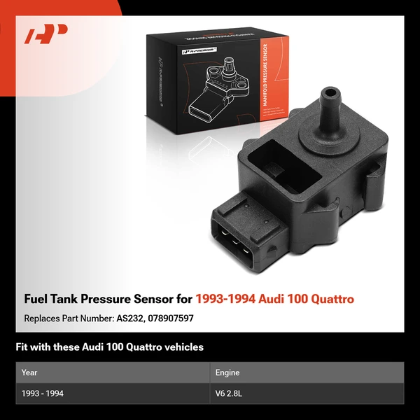 Fuel Tank Pressure Sensor for 1993-1994 Audi 100 Quattro