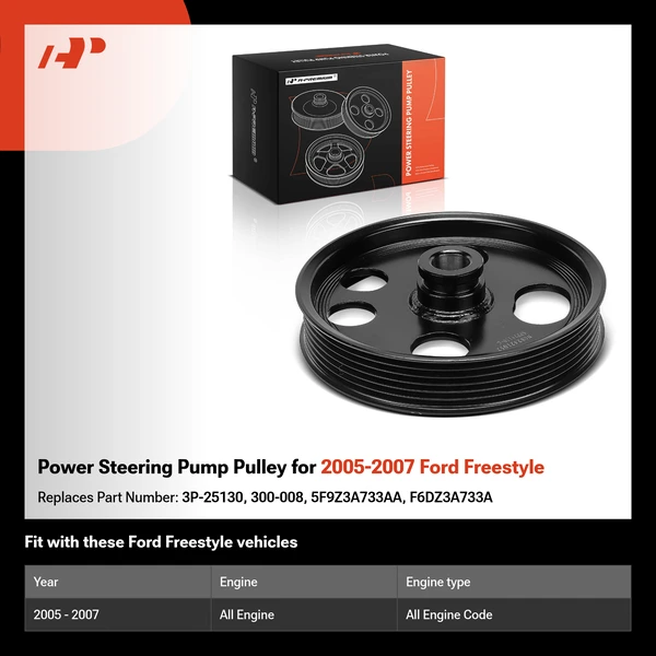 Power Steering Pump Pulley for 2005-2007 Ford Freestyle
