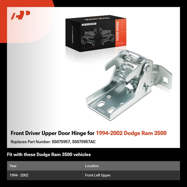 Front Driver Upper Door Hinge for 1994-2002 Dodge Ram 3500