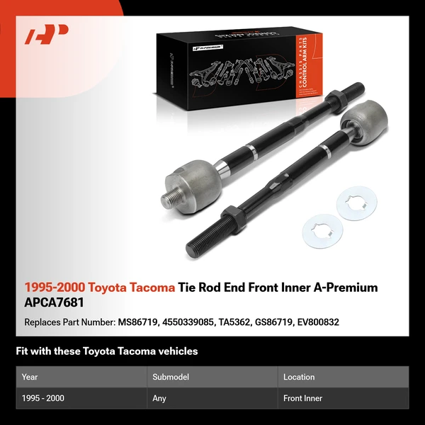 1995-2000 Toyota Tacoma Tie Rod End Front Inner A-Premium APCA7681