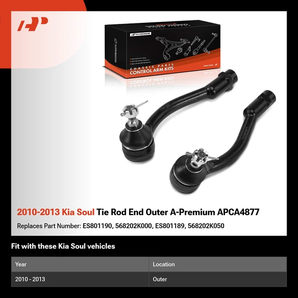 2010-2013 Kia Soul Tie Rod End Outer A-Premium APCA4877