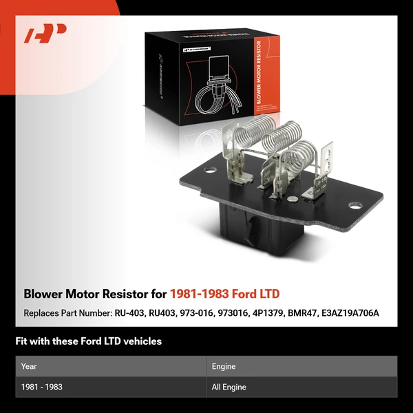 Blower Motor Resistor for 1981-1983 Ford LTD