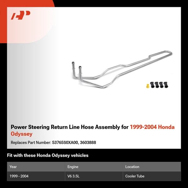 Power Steering Return Line Hose Assembly for 1999-2004 Honda Odyssey