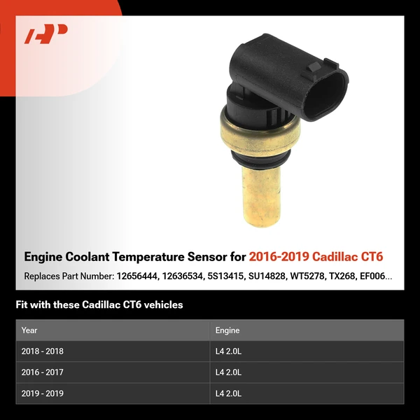 Engine Coolant Temperature Sensor for 2016-2019 Cadillac CT6