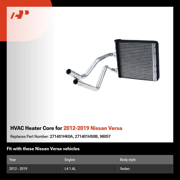 HVAC Heater Core for 2012-2019 Nissan Versa