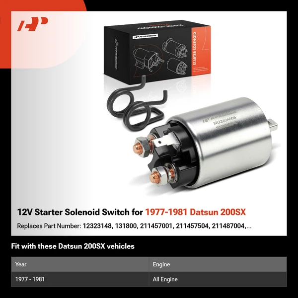 12V Starter Solenoid Switch for 1977-1981 Datsun 200SX