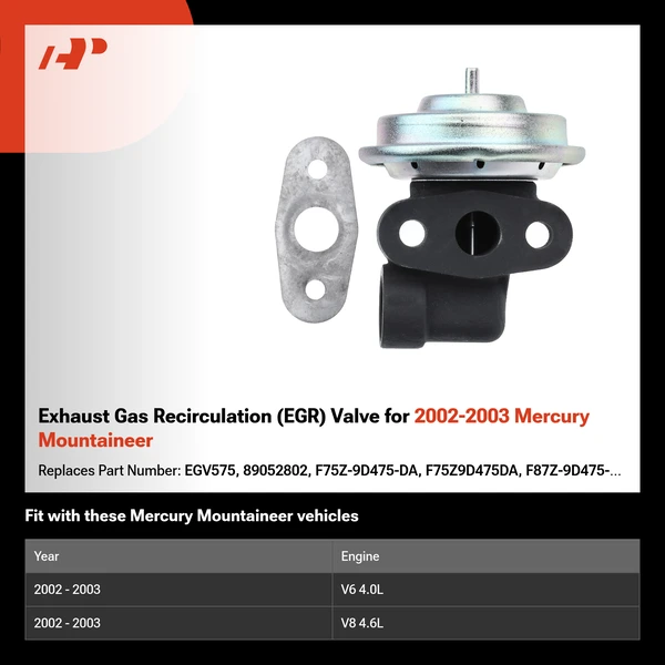 Exhaust Gas Recirculation (EGR) Valve for 2002-2003 Mercury Mountaineer