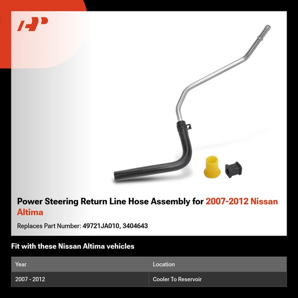Power Steering Return Line Hose Assembly for 2007-2012 Nissan Altima