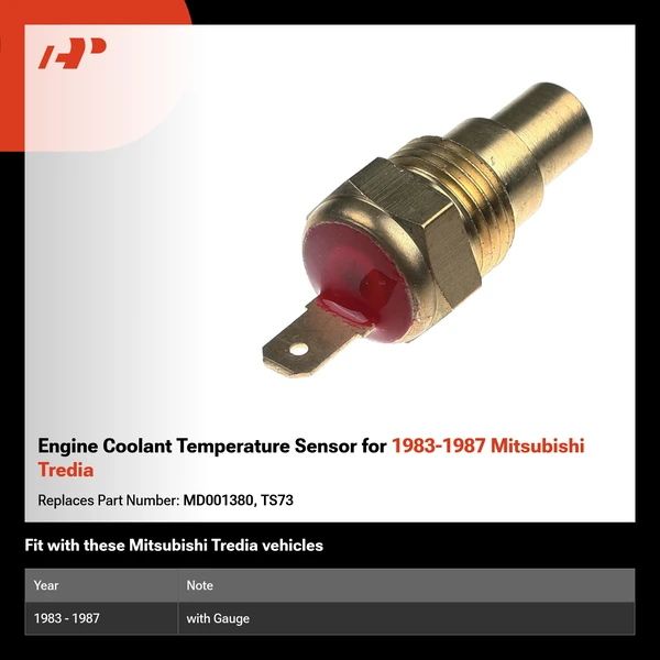 Engine Coolant Temperature Sensor for 1983-1987 Mitsubishi Tredia