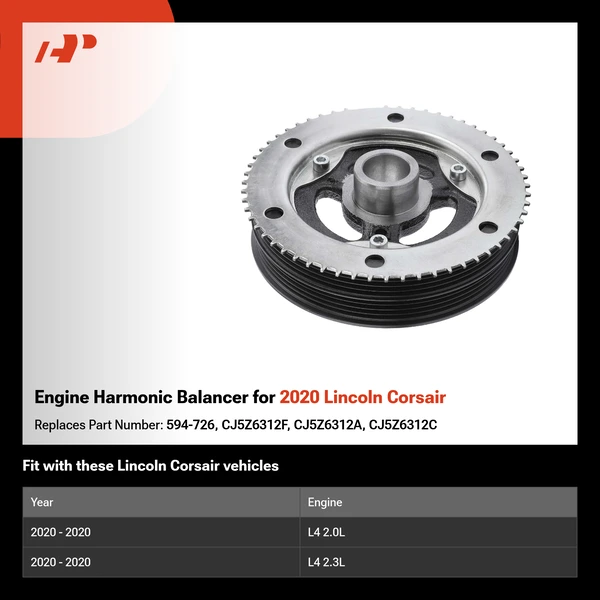 Engine Harmonic Balancer for 2020 Lincoln Corsair