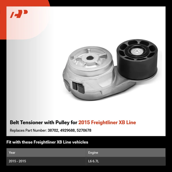 Belt Tensioner with Pulley for 2015 Freightliner XB Line
