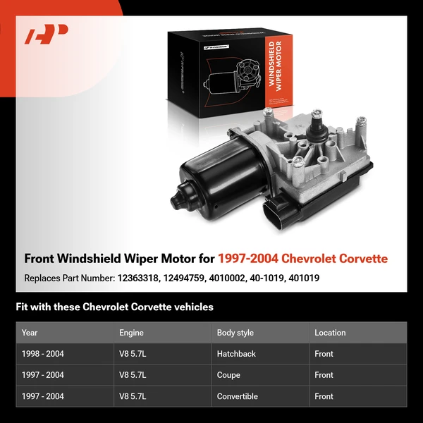 Front Windshield Wiper Motor for 1997-2004 Chevrolet Corvette