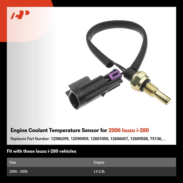 Engine Coolant Temperature Sensor for 2006 Isuzu i-280
